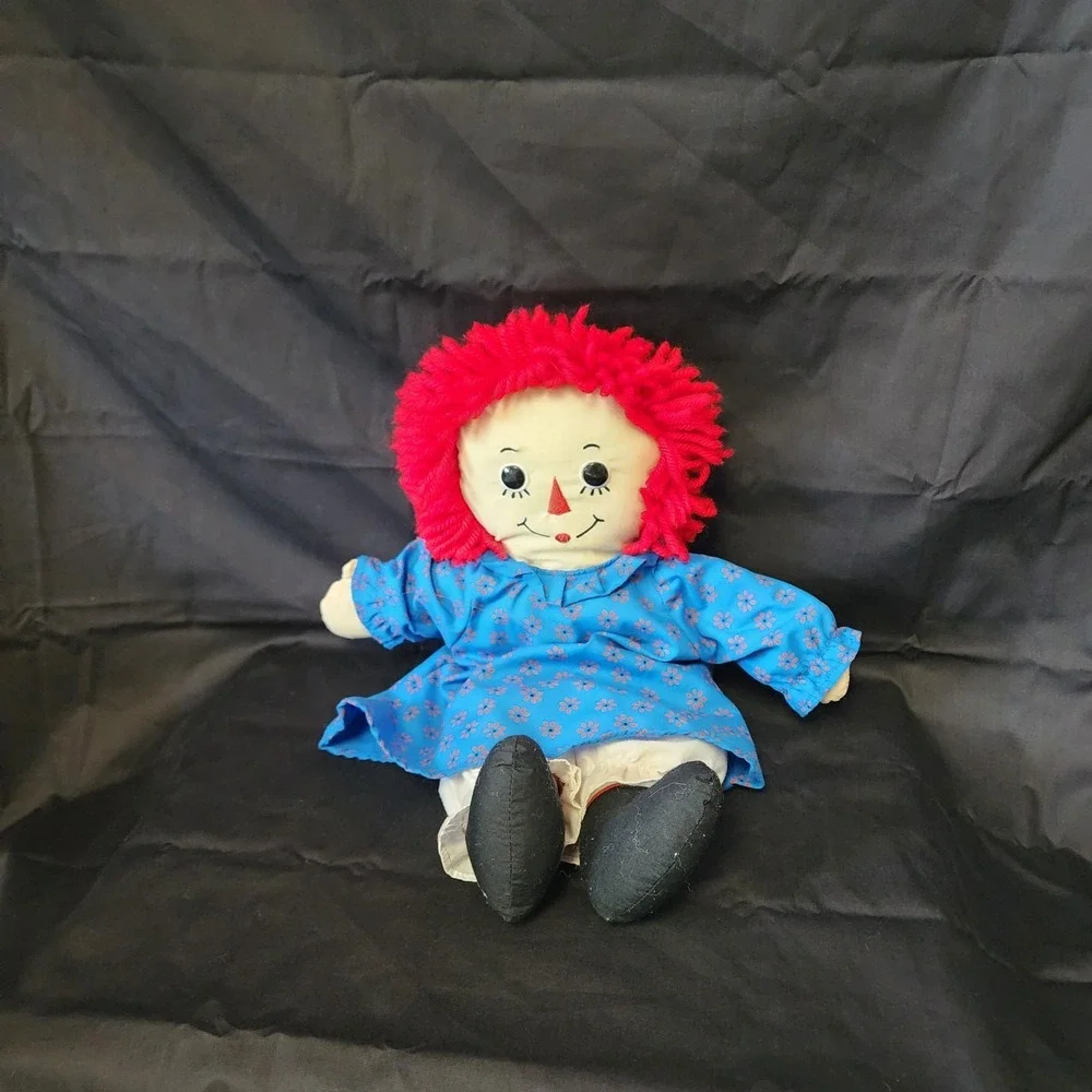 vintage raggedy ann doll‎ with Button Eyes